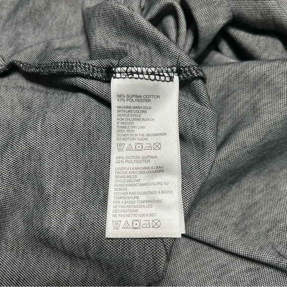 Tommy Bahama Men’s Polo Medium Gray Supima Cotton Short Sleeve Performance - Picture 9 of 9